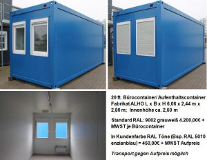 Bürocontainer in Hamburg