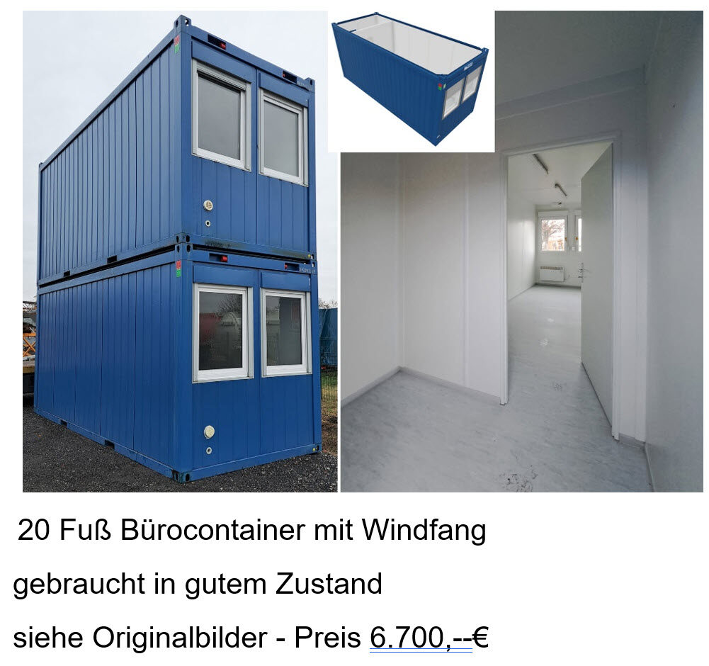 20 Fuß Bürocontainer mit Windfang